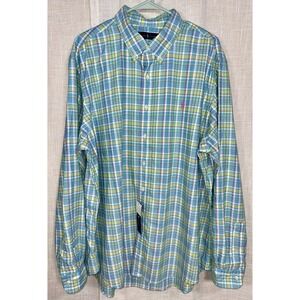 NWT Men's XXL Ralph Lauren Long Sleeve Button Down Shirt Pony READ Spring